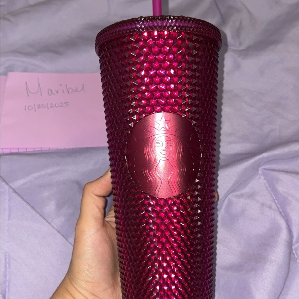 Starbucks Fuchsia Studded Tumbler